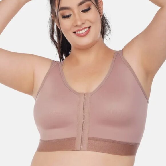 M-2XL POST SURGERY COMFORT SUPPORT BACK FAT SHAPER SECURE HOOK COMPRESSION BRA - Picture 6 of 7